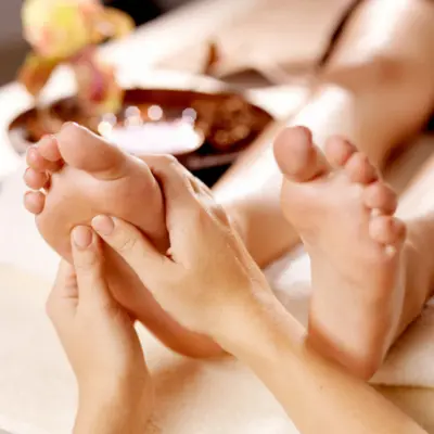 Foot reflexology massage